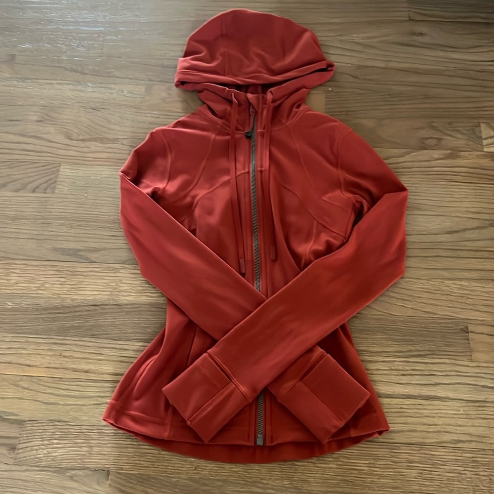 deep orange, hooded, define Lululemon jack size:0